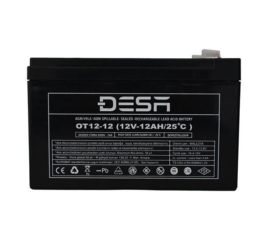 12V 12Ah Kuru Akü