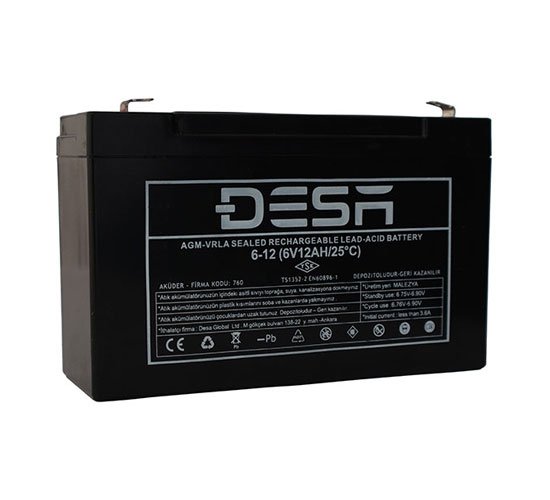 6V 12AH Kuru Akü