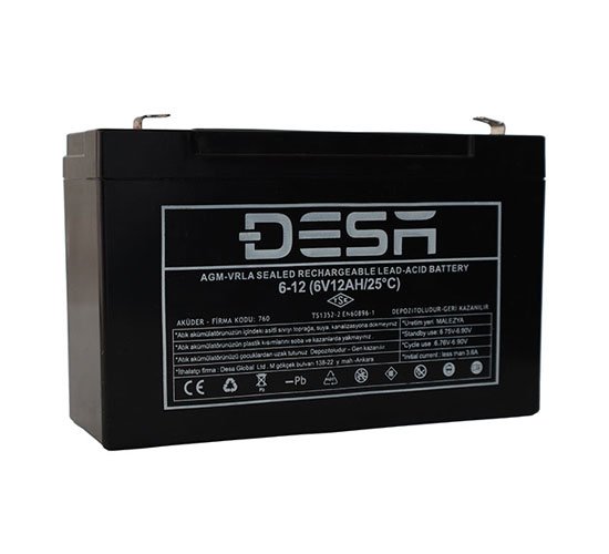 6V 12AH Kuru Akü